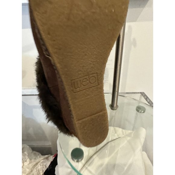 Eric Michael Faux Fur Brown Ankle Boot Size 40 Org. $170 - Picture 5 of 6